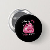 Postbeambte Borstkanker Bewustzijn Oktober We Ronde Button 5,7 Cm (Voorkant /achterkant)
