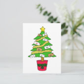 Postbeambte Gelukkige Kerstmis Feestdagenkaart (Staand voorkant)