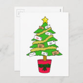 Postbeambte Gelukkige Kerstmis Feestdagenkaart (Voorkant / Achterkant)