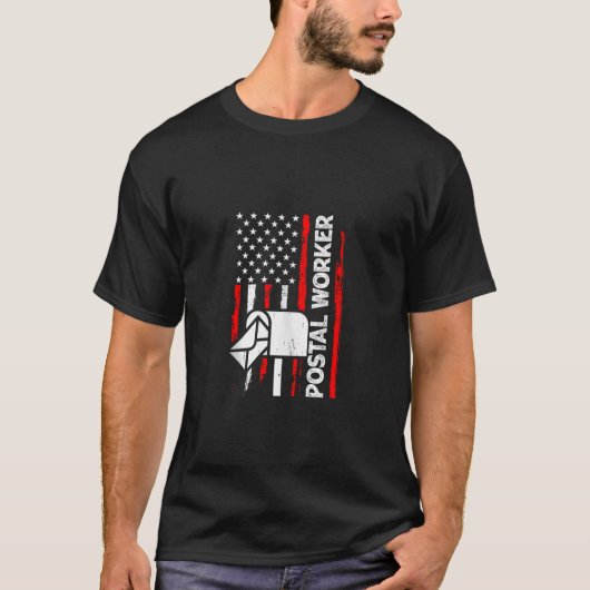Postbeambte Kerstmis Kerstman Mail Carrier M T-shirt (Voorkant)