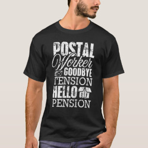 Postbeambte vaarwel spanning met pensioen t-shirt