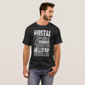 Postbeambte vaarwel spanning met pensioen t-shirt (Voorkant volledig)