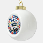 Postbeambten Waardering  Keramische Bal Ornament (Rechts)