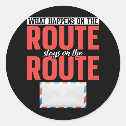 Postbediende Funny Mail Carrier Ronde Sticker (Voorkant)