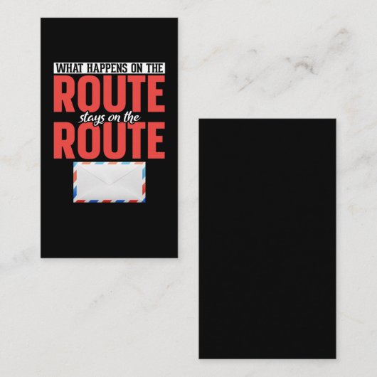 Postbediende Funny Mail Carrier Visitekaartje (Voorkant / Achterkant)