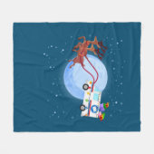 Postbediende kerstpost Truck Funny Mailman Fleece Deken (Voorkant (Horizontaal))