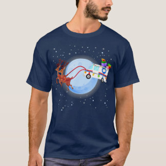 Postbediende kerstpost Truck Funny Mailman T-shirt
