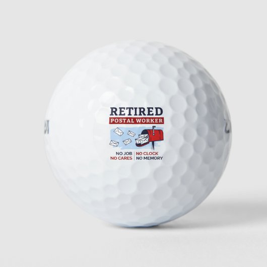 Postbediende postbediende postbeambte golfballen (Voorkant)
