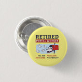 Postbediende postbediende postbeambte ronde button 3,2 cm (Voorkant /achterkant)