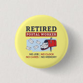 Postbediende postbediende postbeambte ronde button 3,2 cm (Voorkant)