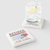 Postbediende postbediende postbeambte stenen onderzetter (Zijkant)