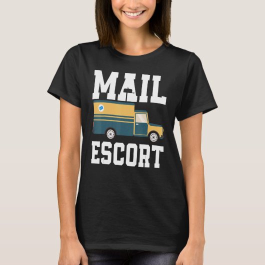 Postbegeleider Postbode US Postbezorger Man Wo T-shirt (Voorkant)