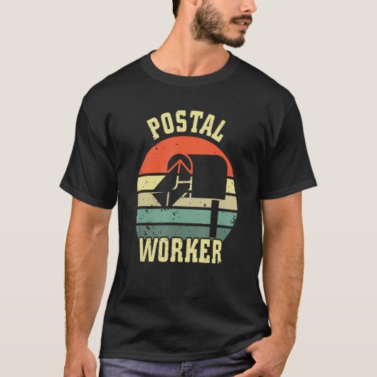 Postbezorger Mail Lady Retro Design Mail T-shirt (Voorkant)