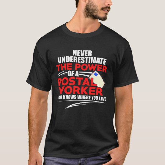 Postbezorger onderschat postbode DA1 T-shirt (Voorkant)