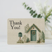 Postbezorger Vakantie Mailbox Dank u kaart (Staand voorkant)