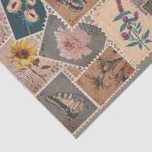  Postbloemen en Natuur Postzegels Collage Tissuepapier (Detail)