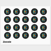 Postbode als je je mailbox leeg kon maken ronde sticker (Vel)