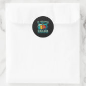 Postbode als je je mailbox leeg kon maken ronde sticker (Tas)