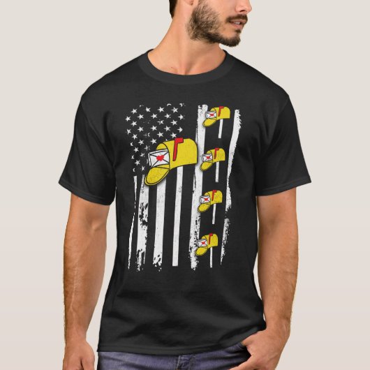  postbode Amerikaanse vlag T-shirt (Voorkant)