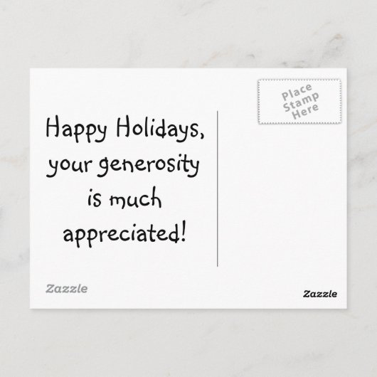 Postbode BEDANKKAARTEN Briefkaart (Achterkant)