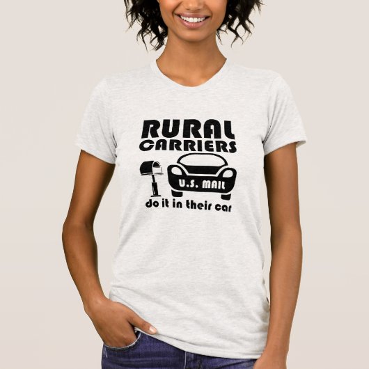 Postbode bezorgers doen het in hun auto t-shirt (Voorkant)