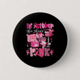 Postbode Borstkanker Bewustwording Oktober We W Ronde Button 5,7 Cm