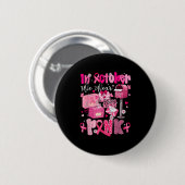 Postbode Borstkanker Bewustwording Oktober We W Ronde Button 5,7 Cm (Voorkant /achterkant)