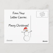 Postbode Briefdrager "Dank u" Briefkaarten (Achterkant)