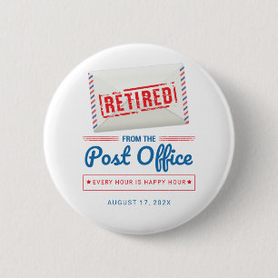 Postbode Brievenbesteller Pensioen Aangepast Swag Ronde Button 5,7 Cm