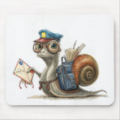 postbode die post bezorgt muismat (Voorkant)