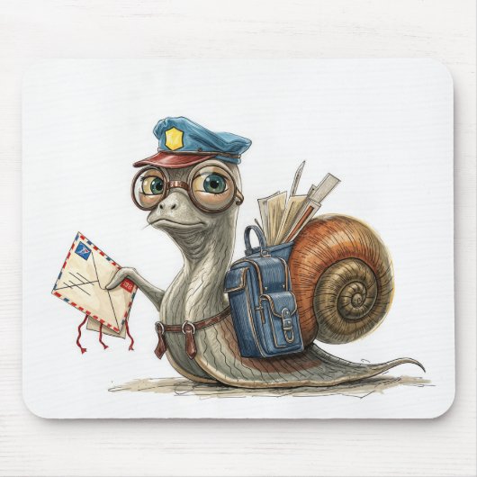 postbode die post bezorgt muismat (Voorkant)