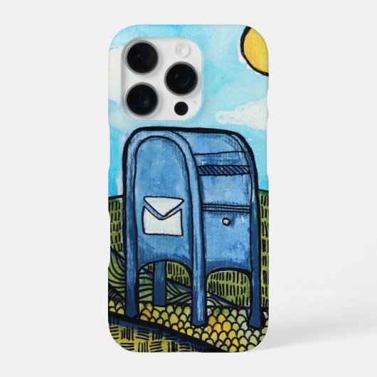 Postbode Drop Box Postdienst Kunst iPhone Hoesje (Achterkant)