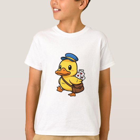Postbode Eendje Postdienst Kinderen T-shirt (Voorkant)
