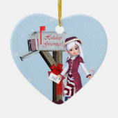 Postbode Elf Mailbox en Gifts Ornament (Voorkant)