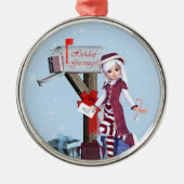 Postbode Elf Mailbox en Gifts Ornament (Voorkant)
