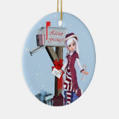 Postbode Elf Mailbox en Gifts Ornament (Rechts)