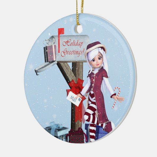 Postbode Elf Mailbox en Gifts Ornament (Links)