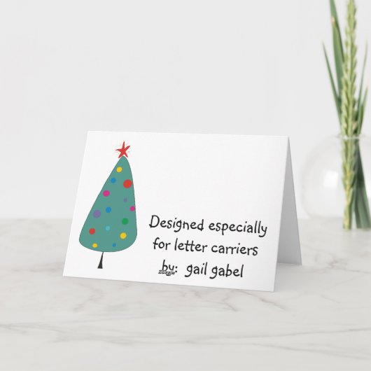 postbode feestdagen kaart (Achterkant)