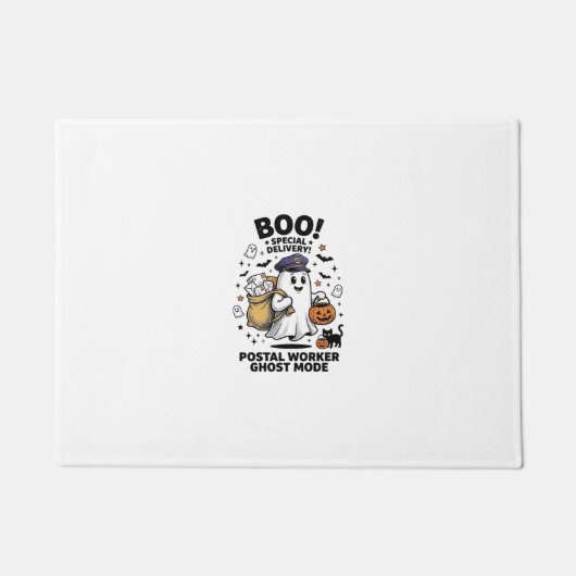 Postbode Geest Modus Halloween Bezorging Design Deurmat (Voorkant)