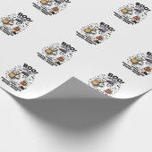 Postbode Geest Modus Halloween Bezorgontwerp Cadeaupapier (Hoek)