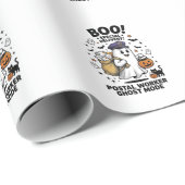 Postbode Geest Modus Halloween Bezorgontwerp Cadeaupapier (Rol Hoek)