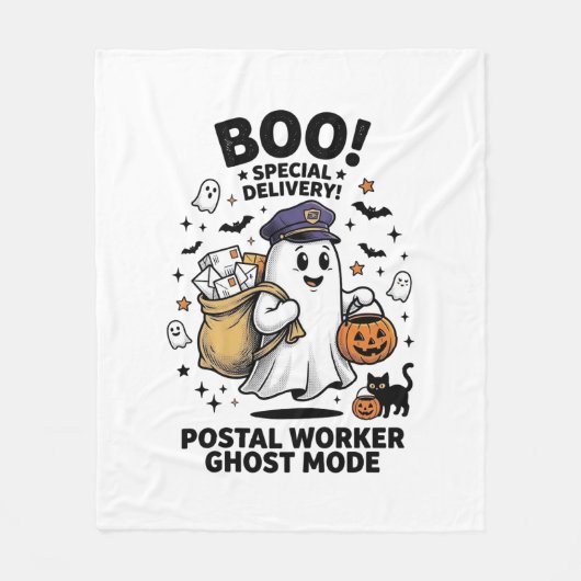 Postbode Geest Modus Halloween Bezorgontwerp Fleece Deken (Voorkant)