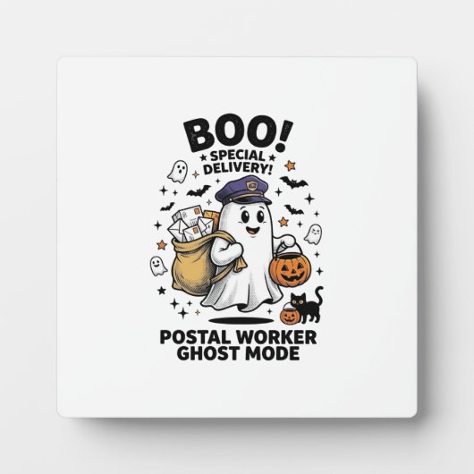 Postbode Geest Modus Halloween Bezorgontwerp Fotoplaat (Voorkant)
