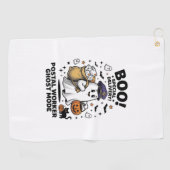 Postbode Geest Modus Halloween Bezorgontwerp Golfhanddoek (Horizontaal)