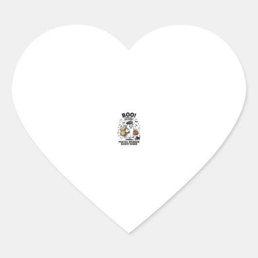 Postbode Geest Modus Halloween Bezorgontwerp Hart Sticker (Voorkant)