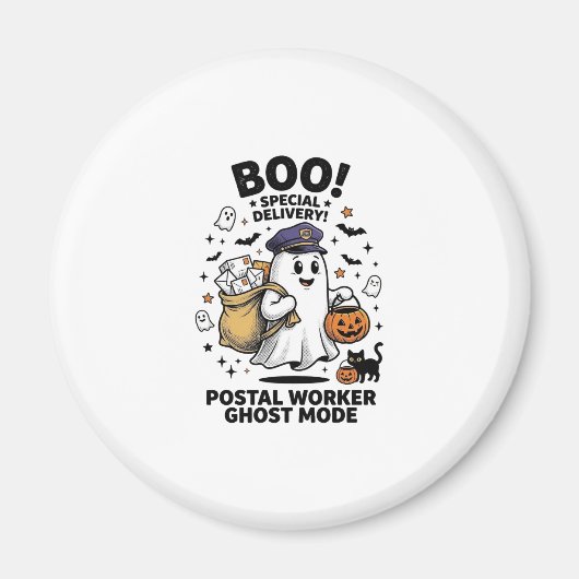 Postbode Geest Modus Halloween Bezorgontwerp Magneet (Voorkant)