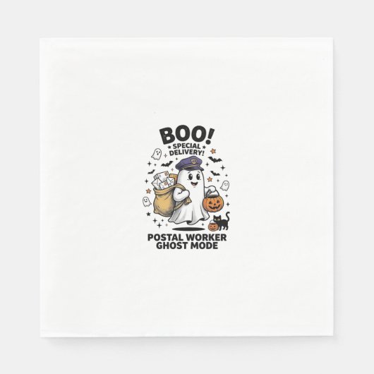 Postbode Geest Modus Halloween Bezorgontwerp Servet (Voorkant)