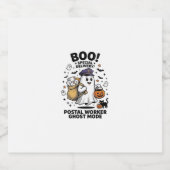 Postbode Geest Modus Halloween Bezorgontwerp Sparkling Wijnetiket (Enkel label)