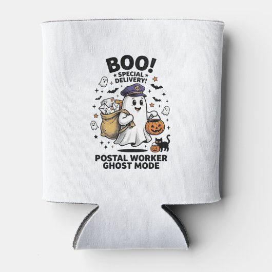 Postbode Geest Modus Halloween Levering Design Blikjeskoeler (Voorkant)