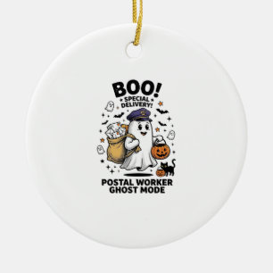 Postbode Geest Modus Halloween Levering Design Keramisch Ornament